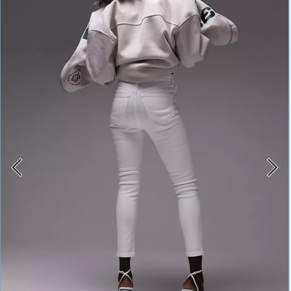 White Petite High Waist Jamie Jeans - Picture 3 of 4